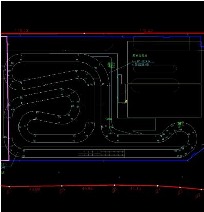 RTK的CAD放樣功能，助力停車場改賽車道劃線